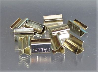 Faller H0 AMS 4889 - 10 Stück verchromte Klammern Verbinder Klemmen Chrom