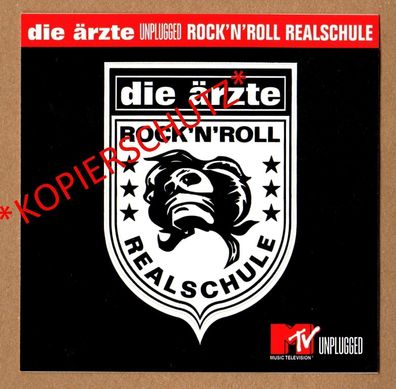 Die Ärzte - Aufkleber - CD Rock'n'Roll Realschule - MTV Unplugged