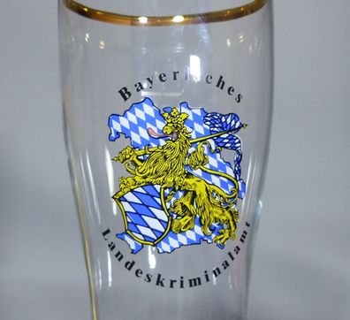 Bierglas Weizenglas - LKA Bayern - Bayerisches Landeskriminalamt - Kirminalpolizei