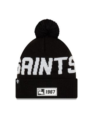 NFL New Orleans Saints Road Sideline 2019 Bobble Wollmütze NewEra 193648603921