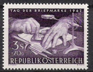 Österreich Nr.1127 * * Tag der Briefmarke 1962, postfrisch