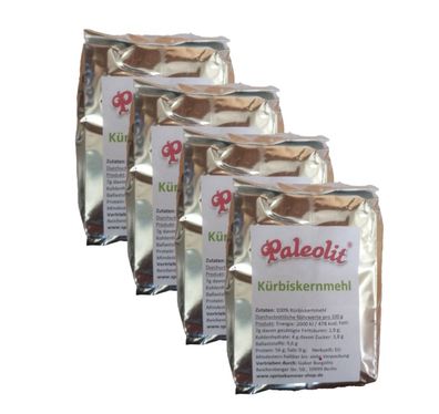 4 x 500g Kürbiskernmehl teilentölt glutenfrei vegan 54% Protein Mehl