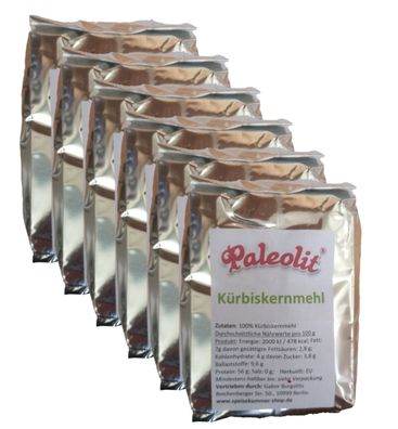 6 x 500g Kürbiskernmehl teilentölt glutenfrei vegan 56% Protein Mehl