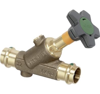 Viega Schrägsitzventil mit SC Easytop 2237.5 in 42mm Rotguss