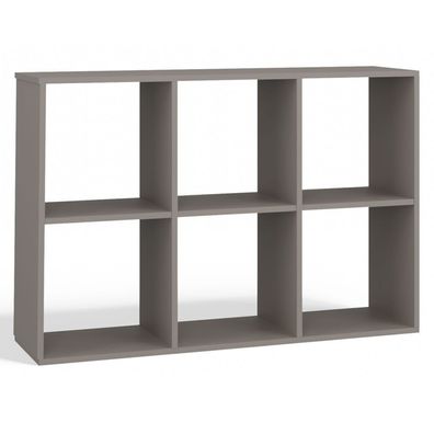 Selsey Malax - Offenes Standregal, 6 Fächer, Grau, 110 cm