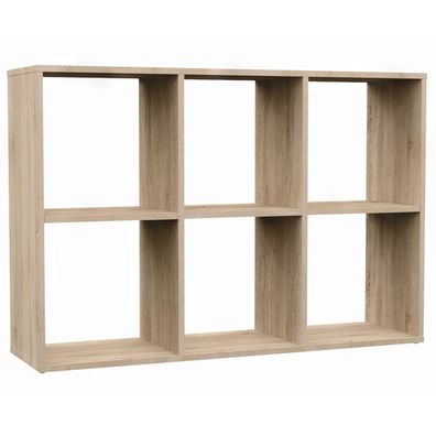Selsey Malax - Offenes Standregal, 6 Fächer, Sonoma-Eiche, 110 cm