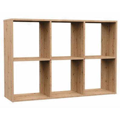Selsey Malax - Offenes Standregal, 6 Fächer, Artisan-Eiche, 110 cm