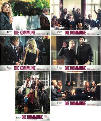 Die Kommune - 6 Original Kino-Aushangfotos - Trine Dyrholm - Filmposter