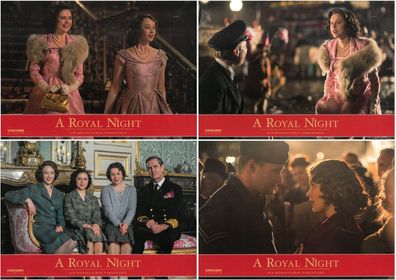 A Royal Night - 4 Original Kino-Aushangfotos - Sarah Gadon, Bel Powley - Filmposter