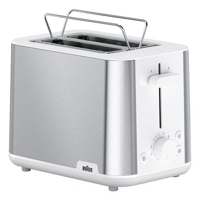 Braun PurShine HT 1510 WH 2 Scheiben Toaster 900 W Edelstahl, Weiß