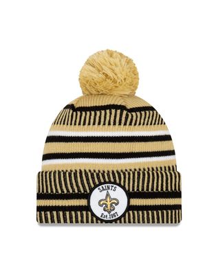 NFL New Orleans Saints Sideline 2019 Home Bobble Wollmütze NewEra 193648604782