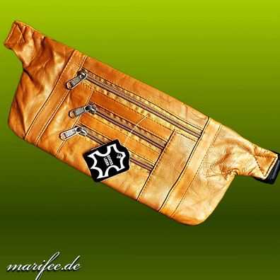 Bauchtasche Braun, weiches Nappa Leder Art.-Nr. 13026