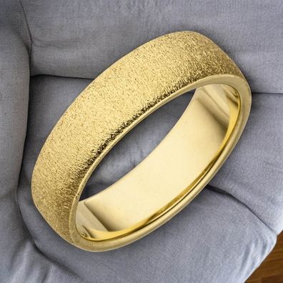 Damen Ring 925 Sterling Silber gold vergoldet mit Struktur
