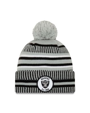 NFL Las Vegas Raiders Sideline 2019 Home Bobble Wollmütze 193648604720 NewEra