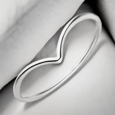 Damen Ring schmal 585 Gold Weißgold Weißgoldring