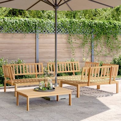 vidaXL 4-tlg. Garten-Sofagarnitur aus Paletten Massivholz Akazie