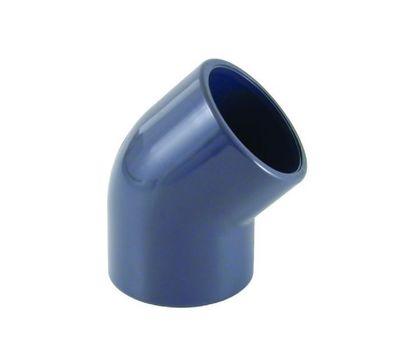 Cepex PVC Winkel Ø 40 mm 45° mit Muffen PVC Klebewinkel PN10