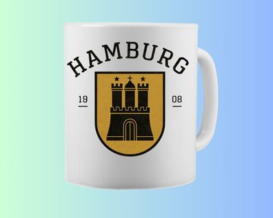 Hamburg Kaffeetasse mit einzigartigen Motiv aus Keramik
