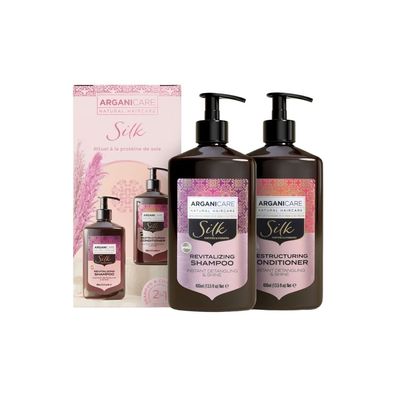 Arganicare SILK Protein Revitalizing Shampoo 400ml & Conditioner 400ml
