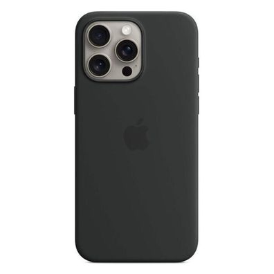 Apple iPhone 15 Pro Max Silikon Case schwarz mit Magsafe