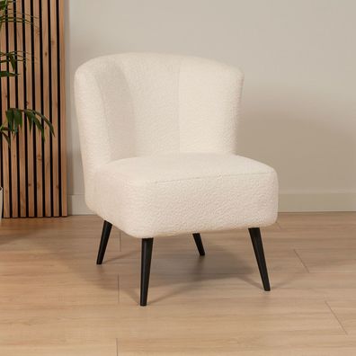 Bronx71 Bouclé Sessel Lyla weiß