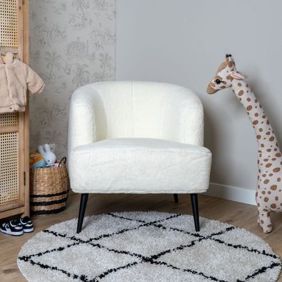 Bronx71 Stillsessel Billy Teddy weiß