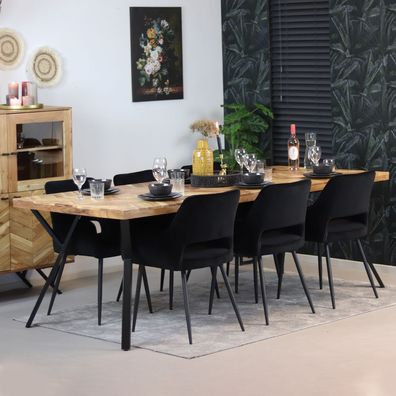 Bronx71 Esstisch Hunter Akazie Fischgrät-Design 230 x 100 cm