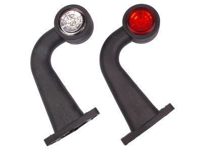 2x LED Umrissleuchte / Begrenzungsleuchte 12-30 V abgewinkelt lang