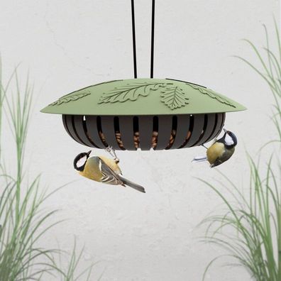 Vogelfutterspender Mila in Grün - zum aufhängen, außergewöhnliches Design und