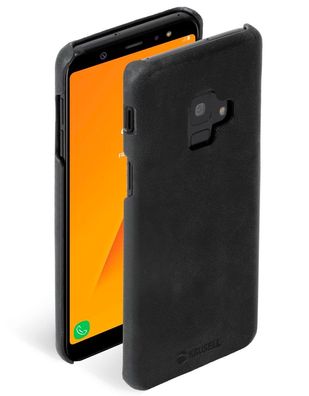 Krusell Cover Leder Case Schale SchutzHülle Tasche für Samsung Galaxy A6 2018