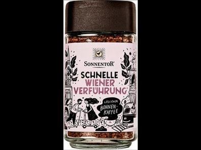 Sonnentor 3x Schnelle Wiener Verführung Kaffee Instant Wiener Verführung®, Glas 100g