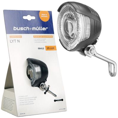 Busch + Müller LED Scheinwerfer Dynamo Lumotec LYT N mit Schalter 25 Lux Licht
