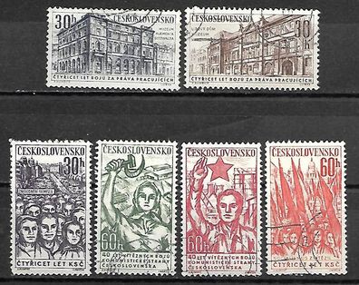 Tschechoslowakei gestempelt Michel-Nummer 1269-1274
