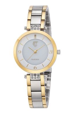 ETT Eco Tech Time Solaruhr für Damen Diamond Lady Zweifarbig ELS-12143-12M