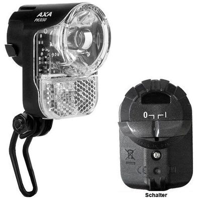 E-Bike-Scheinwerfer PICO30 Switch, Axa, LED, schwarz, lose, Axa, 916270