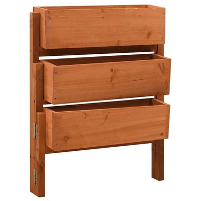 Pflanzkübel | Kräuterbeet für Balkon | Blumenkasten | Klappbar | Tannenholz