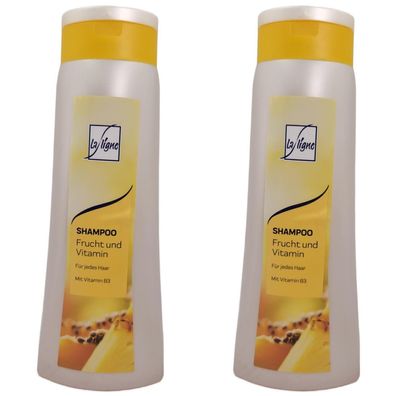 7,98EUR/1l 2 x LaLigne Shampoo Frucht + Vitamine 500ml