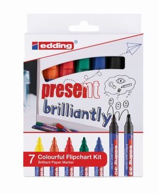 Edding Colourful Flipchartset 7er-Set sortiert