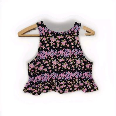Divided H&M Top Gr. M cropped kurz Croptop Shirt ärmellos Trägertop - E3
