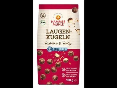 Hammermühle 6x Bio Laugenkugeln Schoko & Salz 100g