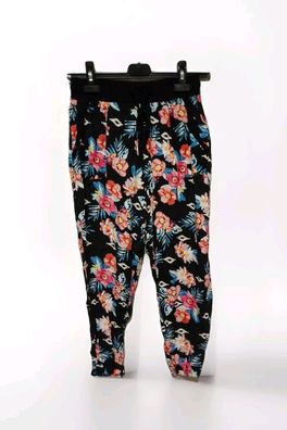 FB Sister Hose Gr. M Damen Schlupfhose Sommerhose elastischer Bund Blumen - E4