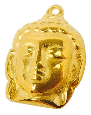 Minott Schmuck Anhänger | Buddhakopf Messing, golden 30664