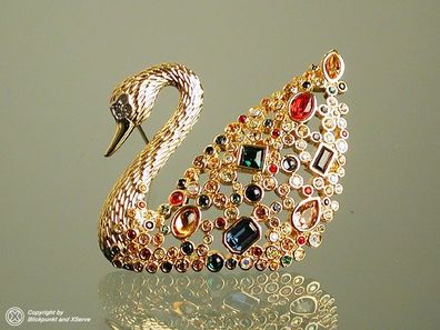Swarovski Schwan Brosche Centenary Swan Brooch AP1995