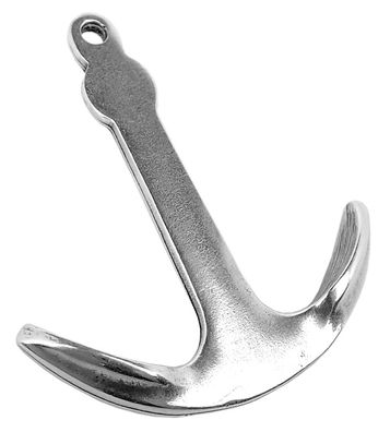 Minott Schmuck Anhänger | Anker aus Messing, versilbert 33016