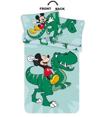 Disney Mickey Mouse Kinderbettwäsche – Bettbezug 100x135 cm & Kissenbezug 40x60 cm