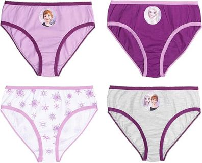 Disney Frozen Slips für Mädchen aus Baumwolle - Kinder Unterhose Unterwäsche (4er