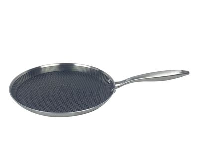Pfannkuchen Pfanne Edelstahl Wabenstruktur Ø28cm Induktion Pfanne Anti Haft Kratzfest