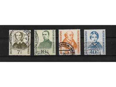 Bund, MiNr. 222-225 gestempelt, Helfer der Menschheit (VI) (Pos. 2)
