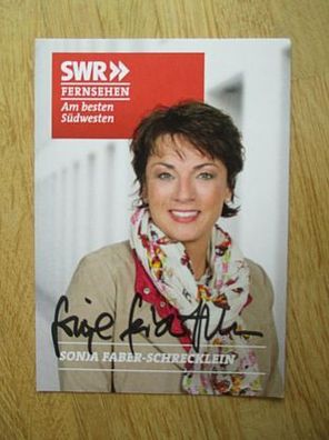 SWR Fernsehmoderatorin Sonja Faber-Schrecklein - handsigniertes Autogramm!!!