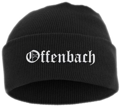 Offenbach Umschlagmütze - Altdeutsch - Bestickt - Mütze mit breitem